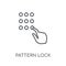 Pattern lock gesture linear icon. Modern outline Pattern lock ge