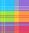 The pattern of the Madras cell. Bright colors of strips