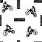 Pattern with man on motorcycle and text extreme