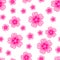 Pattern with many repeating pink flowers