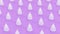 Pattern of menstrual cups on violet background
