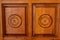 Pattern modern door veneered wood varnished, antiqued