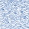 Pattern monotone blue sea waves