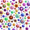 A pattern of multi-colored volumetric buttons. For printing and decoration. Vector illustration.
