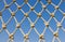 Pattern net the rope mesh horizontal on blue sky