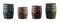 Pattern oak barrel for winemaking gray and brown in tinted set on an isolated background