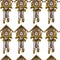 Pattern with old Cuckoo clock