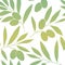 Pattern olive branch on vintage paper