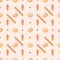 Pattern of orange carrots potatoes onions in a minimalist style on a light background with circles and stripes