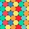 Pattern, ornament for the cover. Vector. Retro style. Colored circles on a dark background. Background for your design layouts