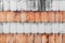 Pattern of overlap shingle wood texture