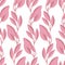 Pattern with pink willow leaves