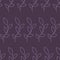 Pattern with purple contour branches on a violet background