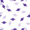 Pattern with purple planets of Saturn on a white background