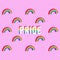 Pattern Rainbow arch and text pride, isometric vector icon set