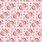 Pattern Red hearts Vector illustration. Simbol love and Valentine`s Day bacground. red heart on white bacground