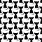 Pattern with repeating black colored meowing kittens on