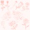 pattern of roses, illustrations rose pattern with pink background.