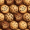 Pattern with round cookies and nuts