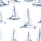 Pattern of the sailing yachts sketches