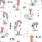 pattern seamless, animal illustration rooster background