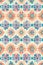 pattern seamless of beautiful combination of mandalas and orange daisy flowers. Generative ai