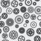 pattern seamless texture background gear wheel turns dark on white