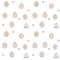 Pattern with sepia coloured easter eggs and stars