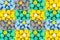 Pattern set mesh light green mint yellow candy special among many blue gray neutral contrast colorful background
