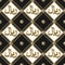 pattern with shiny gold rial currency sign