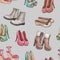 Pattern with shoes illustration