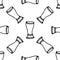 a pattern from a simple vase. seamless pattern of hand-drawn home interior element empty vase, side view for doodle