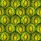 Pattern with sliced kiwis, fruits background