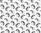 Pattern with specks and dots. Abstract black pattern with squiggle on white background. Hand-drawn