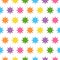 Pattern of spring and summer flowers. Bright flowers. olorful flowers on white background. Cute floral pattern cartoon