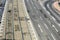 Pattern of street and rails of streetcar in Cologne