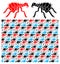 Pattern with stylized fleas