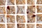 Pattern of tasty fresh breakfast pastries