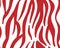 Pattern texture tiger zebra white red stripe repeated. vector illustration