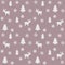 Pattern on the theme of new year or christmas with the image of snowflakes, christmas tree, deer