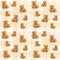 Pattern two teddy bears