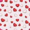 Pattern Valentine Day Romantic Love Hearts Retro background Vector Illustration