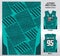 Pattern vector sports shirt background image.lightning and mint green straight lines pattern design