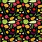 Pattern vegetable background. Vegetables fresh seamless pattern.