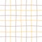 Pattern. Vertical and horizontal hand drawn crossing yellow, brown stripes. Chequered freehand geometrical background