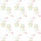 pattern with watercolor flowers bouquet with multi-colored flowers