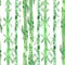 Pattern with watercolor green bamboo