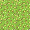 Pattern yellow pencil wooden and pink eraser on a green background