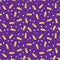 Pattern yellow pencil wooden and pink eraser on a violet background