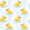 Pattern with yellow rubber duck